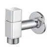 Boquilla fría única de cobre puro boquilla de cuatro puntos negro mate válvula de apertura rápida boquilla de pared cuadrada electrochapada en negro para balcón