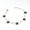 Pulsera Transfronteriza Europea y Americana Pequeña Fresca Flor de Cristal Acero Inoxidable Femenina Sentido del Diseño de Nicho Estilo ins Collar de Acero de Titanio Femenino