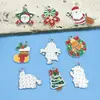 Mezcla 20 Aceite de Goteo Blanco K Muñeco de Nieve Navideño Árbol de Navidad Papá Noel Colgante de Aleación Pulsera DIY Accesorios de Joyería