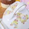 Cerámica Rosa Corazón Girly Creativo Europeo Phnom Penh Marca de Café Logo de Té de la Tarde de Oficina Taza y Platillo de Porcelana Fina