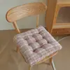 Cojín a Cuadros Japonés Simple Almohadilla para Silla Oficina Sentado Prolongado Almohadilla Suave para Glúteos Silla de Estudiante Cojín de Asiento Engrosado