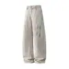 Jeans Desgastados Pintados con Graffiti para Hombre, Diseño Holgado Moderno Ins Punk de Ropa de Trabajo, Pantalones Anchos Lavados
