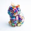 Ornamentos de Animais com Cascalho de Cristal Natural e Epóxi Gatinho Fofo Decoração de Aquário Acessórios de Mesa Decorações de Interior de Carro