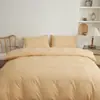 Exportación de productos de ropa de cama para comercio exterior, textiles para el hogar transfronterizos, juego de sábanas bajeras de color liso de fibra sintética para Amazon Japón, juego de cuatro piezas