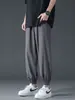 Nuevos Pantalones Deportivos de Seda Helada de Secado Rápido para Hombre, Versátiles de Verano, Ins, Anti-Arrugas, Caída, Pareja, Casual, Largos, Estilo Delgado de Moda