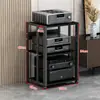 Rack Amplificador de Potencia Multicapa Hogar Espaciado Ajustable Móvil Soporte Amplificador de Tubos Gabinete HIFI Soporte Audio Altavoz
