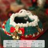 Collar navideño para gato, bufanda tejida, collar decorativo, pajarita, campana, accesorios de invierno para perro y mascota, anillo para el cuello