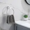 Toallero de aluminio espacial transfronterizo, anillo de toalla cepillado, toallero redondo de ferretería para baño, accesorios de baño
