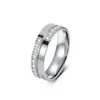 Anillo Qianfeng de Acero de Titanio Nuevo Europeo y Americano Incrustado de Diamantes para Mujer, Joyería de Lujo Ligero de Nicho, Anillo de Cola Completamente Diamantado que No se Desvanece