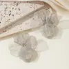 Pendientes de Flor Exagerada de Múltiples Capas Adornos de Pétalos para Oreja Estilo Ins para Mujer Diseño Europeo y Americano Pendientes de Flor de Botón