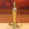 Soporte de incienso de latón para Buda Bodhisattva Guanyin Adornos Estatua sólida de Buda Guanyin Venta al por mayor Artesanía metálica de escritorio de cobre puro