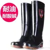 Botas de lluvia gruesas para hombre, botas impermeables extra altas, botas de lluvia hasta la pantorrilla para sitios de construcción y cocinas, botas de lluvia de tubo corto con suelas de goma y zapatos de agua cálidos forrados de vellón