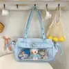 Bolso de mano para niña estilo 2D de estudiante, bolso cruzado transparente, bolso de hombro versátil, bolso con compartimento oculto para conciertos