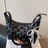 Bolsa Transversal Pequena de Fragrância para Mulheres 2025 Nova Tendência da Moda Bolsa de Axila Losango Design Nicho Bolsa de Ombro Simples