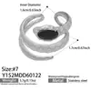 Anillo Abierto Geométrico de Lujo de Nicho Transfronterizo Acero Inoxidable Chapado en Oro Estilo Ins Diseño Personalizado Anillo Versátil
