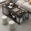 Mesa de Té Kung Fu de Losa de Roca para Uso Doméstico, Juego de Mesa de Té Integrado, Mesa de Té Modelo Nuevo 2025, Juego de Mesa de Té de Lujo para Oficina