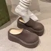 Zuecos Birkenstock Medias Pantuflas Ropa de Exterior para Mujer 2026 Otoño Nuevo Estilo Suela Gruesa Alargamiento la Alegría de las Personas Bajas Mules Personas Perezosas Zapatos Birkenstock
