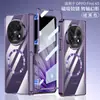 Funda Adecuada para Teléfono Oppo Find N5, Bisagra Magnética Galvanizada Transparente, Funda con Soporte Plegable de Carga Magsafe