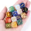 Dados de Cristal Natural Juego de Mesa de Ocio Transfronterizo Ágata Jade Tallado Estilo de Esquina Redondeada Dados de Piedra Semipreciosa Basados en Puntos de 15 mm