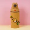 Estuche de Silicona Retráctil de Dibujos Animados para Bricolaje Estudiante Bolsa de Papelería de Gran Capacidad Almacenamiento de Papelería Simple Soporte de Silicona para Bolígrafos