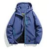 Chaqueta Cortavientos Deportiva para Exteriores Estilo Pareja Soft Shell con Capucha Forro Polar Ropa de Montañismo Chaqueta Impermeable Cortavientos con Calefacción de Grafeno