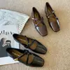 G3760-71 Zapatos Elegantes de Estilo Francés con Faldas, Zapatos de Tacón Grueso Individuales para Mujer, Nuevos Zapatos de Commuter para Mujer Primavera y Verano 2025, Zapatos de Noche