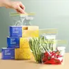 Sacos para conservação de frutas e vegetais, sacos para refrigeração de alimentos frescos, sacos com zíper para alimentos de PE, sacos personalizados para conservação de alimentos com costelas duplas