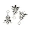 26 Tipos de Colgantes Antiguos de Plata con Temática Navideña DIY Accesorios de Joyería Retro de Aleación Colgantes para Collares y Pulseras Transfronterizos