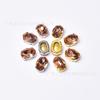 Diamante de cristal K9 de alta calidad taladro de garra 10*14mm ovalado taladro flash taladro de vidrio garra dorada taladro de costura a mano accesorios DIY