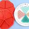 Spot Atacado Molde de Silicone em Forma de Coração para Waffle Bolo Assar Molde DIY Doméstico Resistência a Altas Temperaturas Fácil de Limpar
