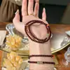Pulsera de Año Zodiacal Rojo Granada Más Vendida Doble Círculo Nueva para Mujer 2025 Cuentas de Transferencia Pulsera de Buena Suerte para el Cumpleaños de la Novia