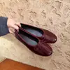 Y81-2 novo estilo couro genuíno moda laço design confortável casual estilo francês sapatos femininos