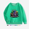 Moletom Jaqueta Infantil Estampado Amigos Arco-Íris Azul Outono Inverno Veludo Espessado Gola Redonda Manga Longa
