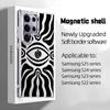 Diseño Creativo de Ojo de Ola Adecuado para Samsung S25U Funda de Teléfono Magnética Transparente Magsafe S24+ Funda Anticaídas para Teléfono
