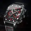 Reloj Deportivo Lige/Lige Transfronterizo Octagonal para Hombre Multifuncional Impermeable con Calendario Luminoso
