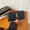 2026 Nuevo Modelo Billetera Negra Porta Tarjetas Moda Estilo Chanel Acolchada Casual Hombro Bolso Cuadrado Pequeño Clásico Ysl