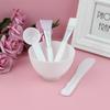 Set de Tazón para Mascarilla PP polvo de película suave DIY spa herramienta de película tazón palito cepillo de silicona cepillo cuchara simple