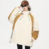 Abrigo de invierno acolchado de algodón para hombre y mujer, misma marca de moda, color sólido, dos aberturas, con capucha, chaqueta acolchada de algodón cálida y gruesa