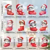 Novas meias de Natal fofas e criativas transfronteiriças, 36 peças, decoração de jardim de gatos, pingente para festa em casa, aquecedor de coração