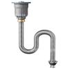 Accesorios de tubería de alcantarillado de acero inoxidable para cocina, lavabo para verduras de 56 mm, interfaz de 58 mm, tubería de drenaje de fregadero desodorante de gran diámetro