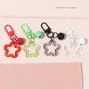 Estrella de Cinco Puntas Calada en Acrílico Hebilla de Puerta Colorida Llavero Colgante Fresco Pequeño Accesorios para Bolsos DIY Pequeños Regalos