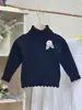 Nuevo Top de Punto de Cuello Alto Estilo Coreano Suéter de Punto Cálido