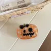 Clip de Garra de Acetato de Dibujos Animados Divertidos de Halloween Calabaza Fantasma Momia Patrones Lindos Patrón de Grietas de Hielo Textura Translúcida