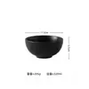 Louça de Cerâmica Tigela de Arroz Simples Acessível Luxo High-End Preto e Branco Tigela de Sobremesa Tigela Pequena Tigela de Arroz Colher de Comer Colher Pequena