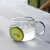 Taza Transparente Aislada de Vidrio de Borosilicato de una Sola Capa en Stock del Fabricante para Leche, Café y Té