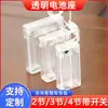No. 5, 3, 2, 4 caja de batería transparente con interruptor y tapa AA, 3, No. Portapilas para guirnalda de 5 LEDs con cable
