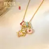 Colar de borla de diamante com esmalte de gota de luxo leve estilo francês microincrustado para mulheres, corrente de clavícula doce de dopamina da moda de alta qualidade