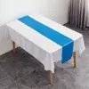 Fornecimento de Fábrica Caminho de Mesa de Cetim Cetim Alta Densidade Borda Travada Decoração de Casamento Toalha de Mesa de Cetim Cetim Dourado Caminho de Mesa Europeu de Cetim