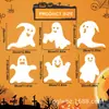 Placa de Jardim Fantasma Branco de Halloween com Estaca Decorações de Halloween para Quintal Gramado Jardim