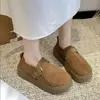 Estilo Coreano 2026 Otoño/Invierno Nuevos Marrones Retro Birkenstock Planos Cómodos Versátiles que Aumentan la Altura para Personas Bajas Birkenstock de Aspecto Alto